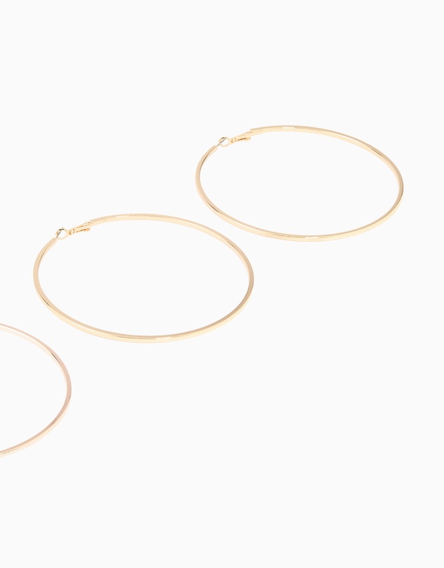 Lovisa - Mixed Metal Classic XL Hoop Earrings 3-Pack