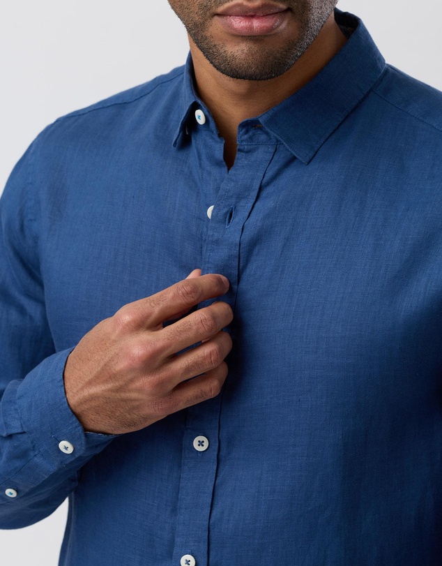 Brooksfield - Linen Casual Long Sleeve