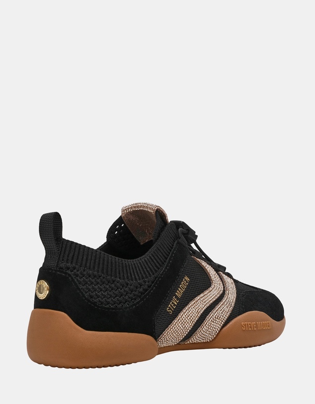 Steve Madden - Biscotti-R Black/Gold Sneakers