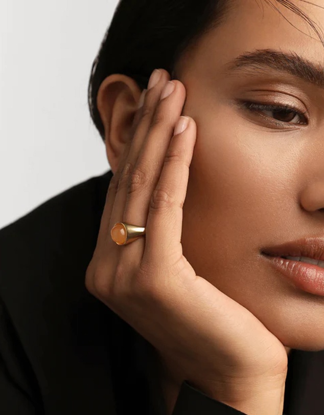 PDPAOLA - Yellow Aventurine Moon Ring