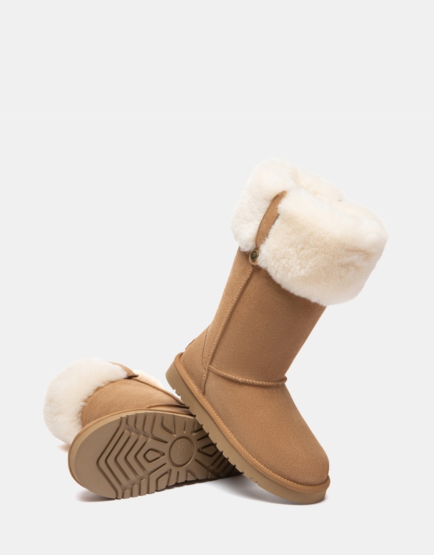 EVERAU - Australian Shepherd Ugg Tall Eleny Cow Suede Upper UGG Boots