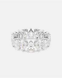 Swarovski - Matrix Vittore Ring, Pear Cut, White, Silver-Tone Finish