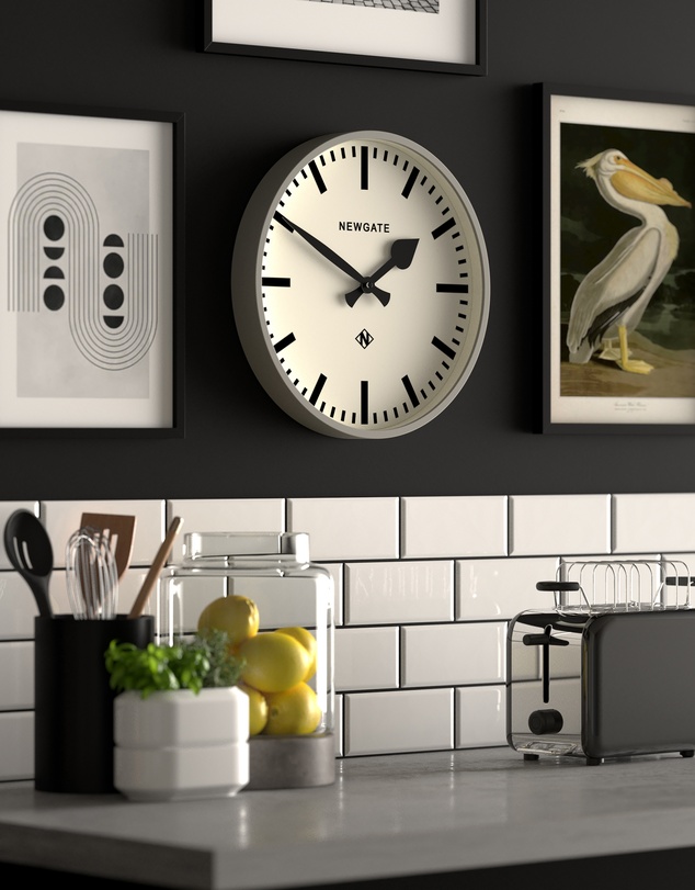 Newgate - Newgate Railway Clock Grey