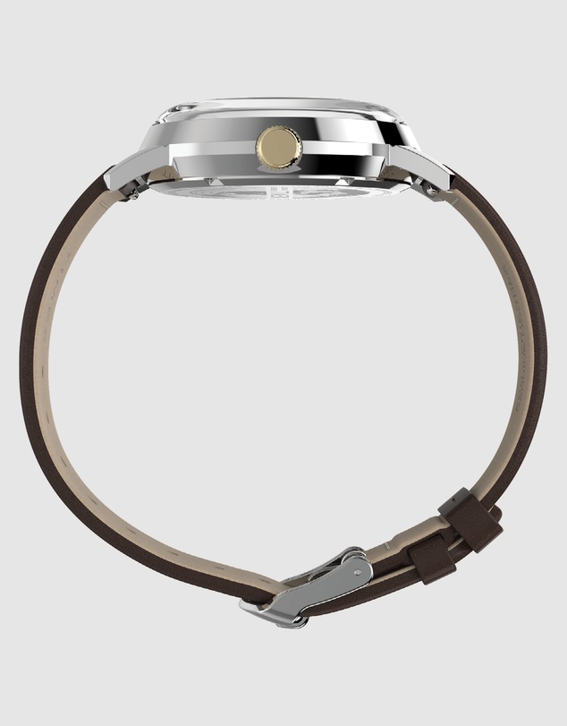 TIMEX - Marlin® GMT 40mm Dual Time Leather Strap Watch