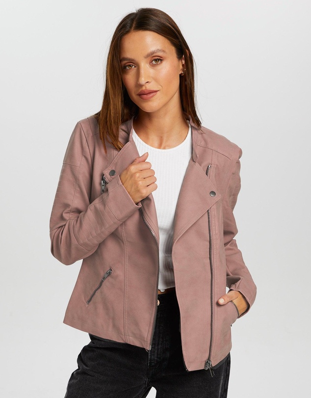 ONLY - Ava Faux Leather Biker Jacket