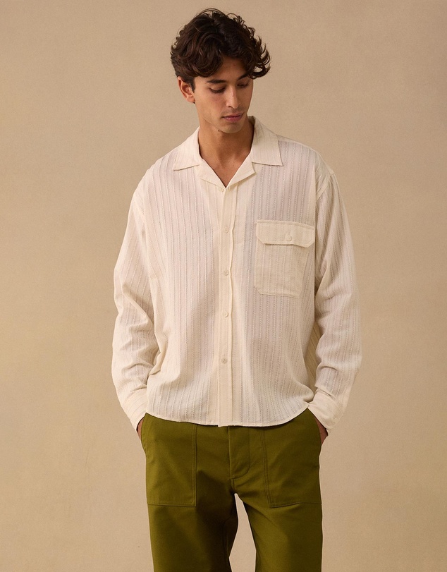 Charlton  - Long Sleeve Cloth Camp Collar Shirt