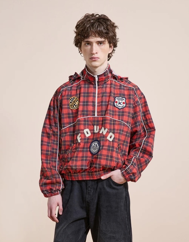 Found - Red Plaid Track Jacket