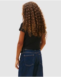 Tommy Hilfiger - Ruffle Ribbed Top - Teens