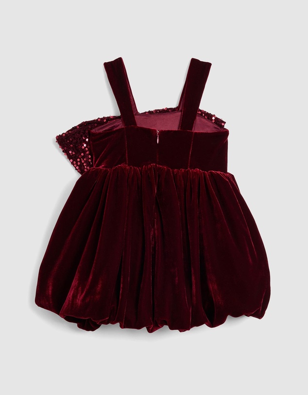 Bardot Junior - Kirrily Velour Bow Dress - Kids-Teens