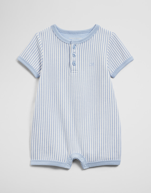 Country Road - Short Sleeve Waffle Romper