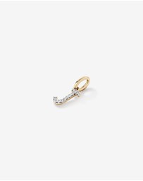 Michael Hill - Diamond Letter J Initial Pendant in 10kt Yellow Gold