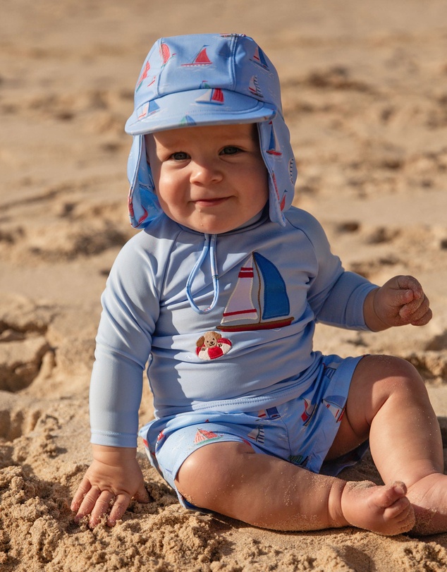 Purebaby - Board Short & Rashie Swim Set- Kids-Babies