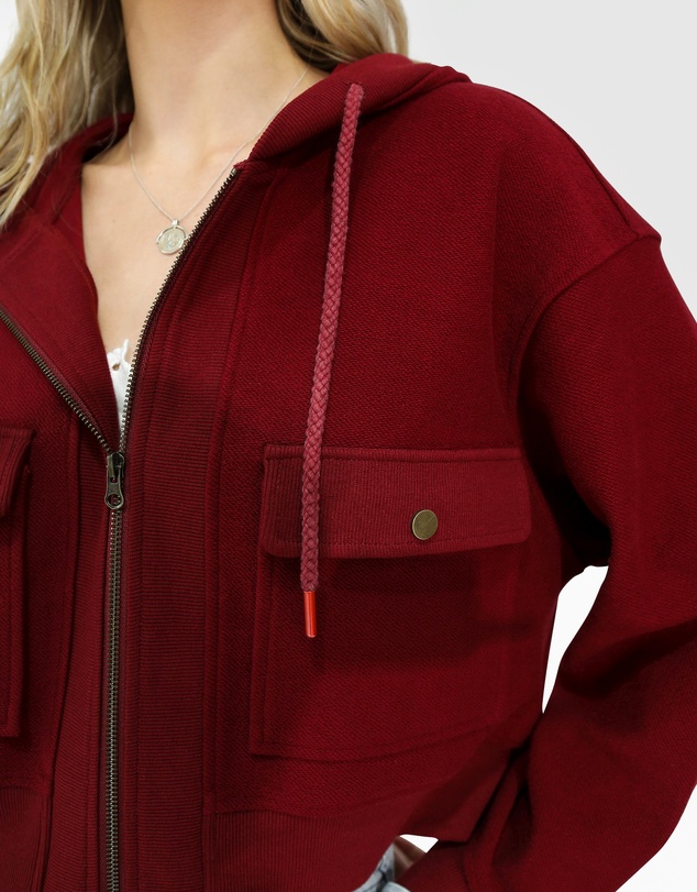 Belle & Bloom - Fireside Cropped Utility Zip Jacket