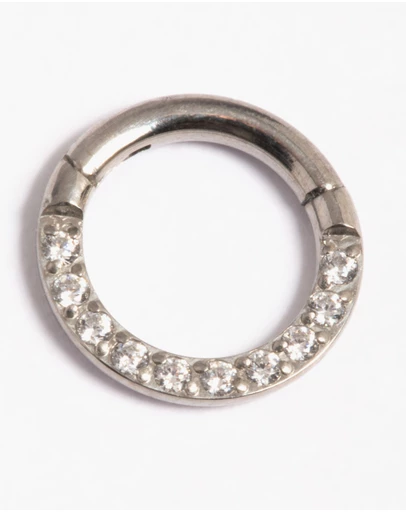 Lovisa - Titanium Cubic Zirconia 6mm Clicker