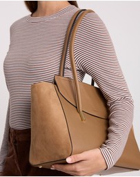 David Lawrence - Velda Suede Leather Tote Bag