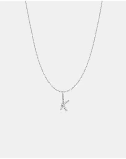 Ania Haie - Ania Haie Silver Letter K Initial Necklace