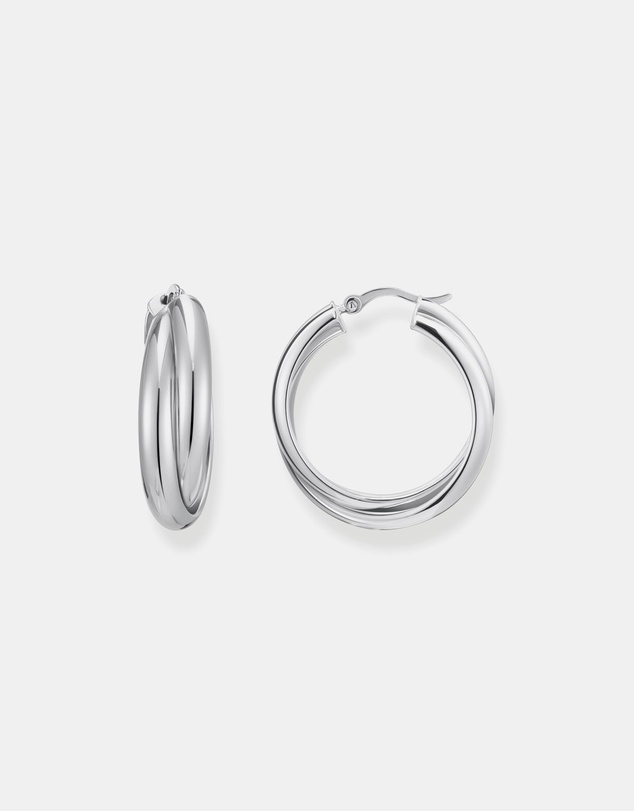 THOMAS SABO - Hoop earrings intertwined design silver