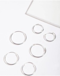 Lovisa - Sterling Silver Classic Hoop Pack
