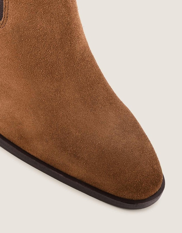 Shelly Shen - Ali Heel Ankle Boots Chestnut Suede
