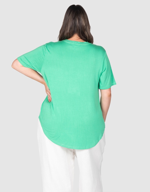 Love Your Wardrobe - Kelly Dipped Hem T-shirt