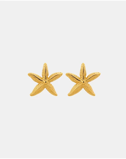Zoe Olivia - Waterproof Textured Starfish Stud Earrings