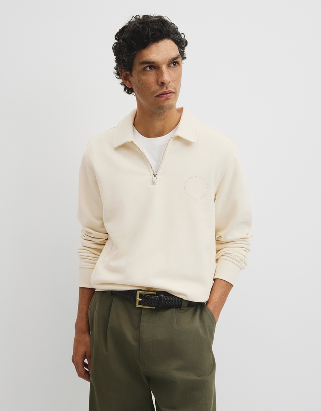 Country Road - Australian Cotton Long Sleeve Folded Collar Sweat