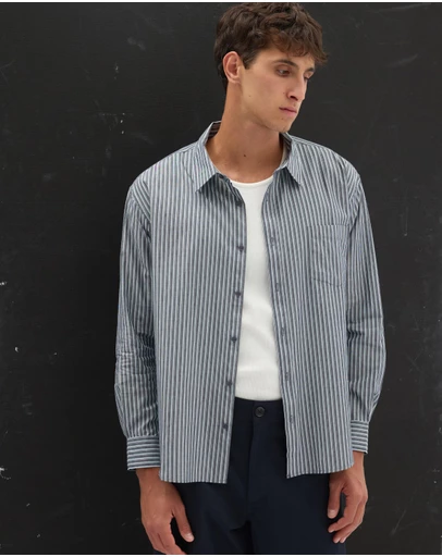 AERE - Summer Cotton Stripe Shirt