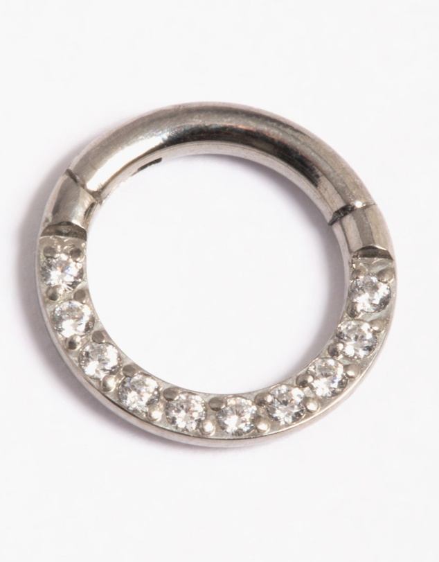 Lovisa - Titanium Cubic Zirconia 6mm Clicker