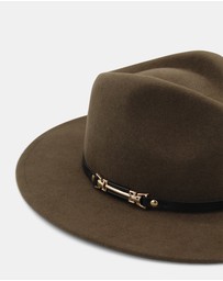 Morgan & Taylor - Soraya Wool Fedora in Brown