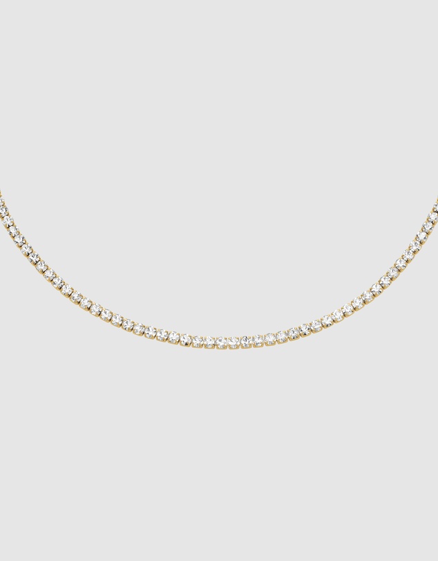 Rosefield - Tennis Crystal Gold-Tone Necklace
