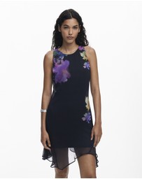 Desigual - Tulle dress tunic flowers