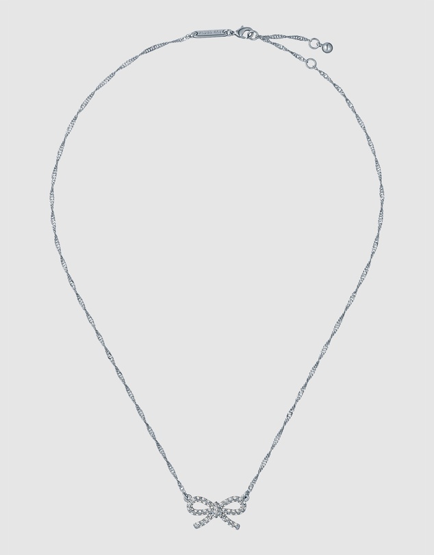 Ted Baker - RIBAH: Crystal Ribbon Bow Pendant Necklace