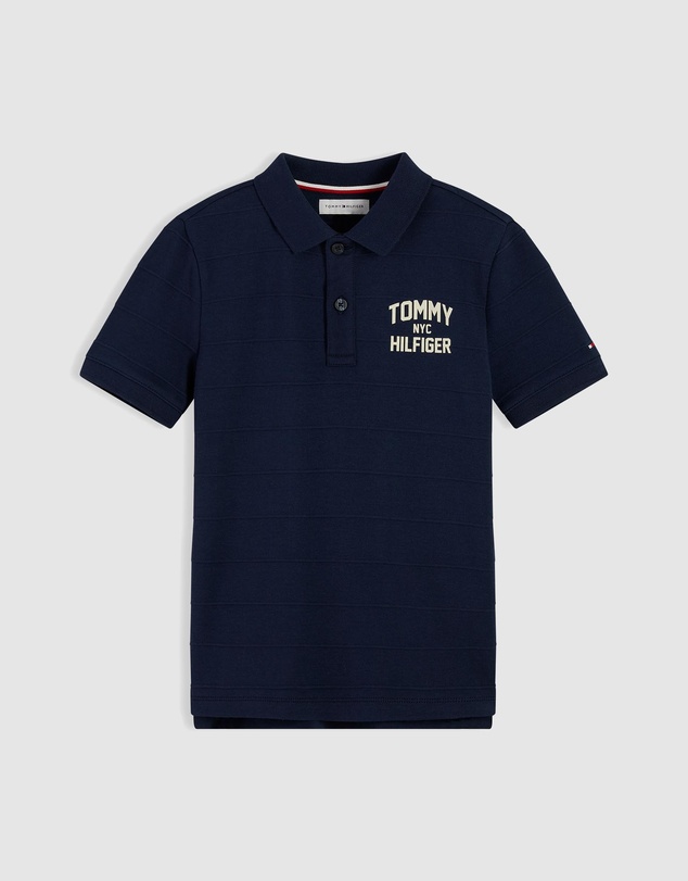 Tommy Hilfiger - Boys 8-16 Regular Fit Jacquard Jersey Polo Shirt - Teens