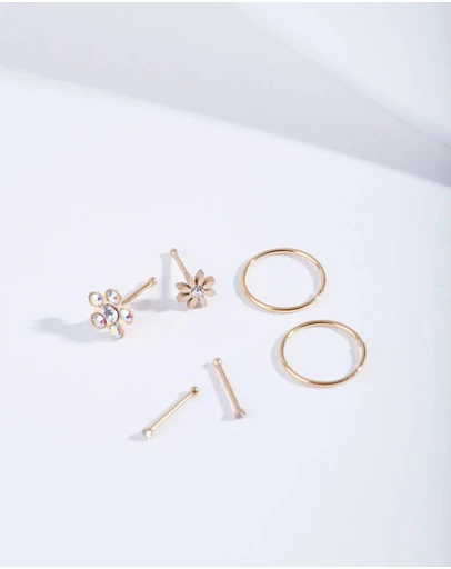 Lovisa - Gold Flower Nose Jewellery 6-Pack