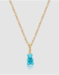 Nialaya Jewellery - Men's Turquoise Gummy Bear Necklace