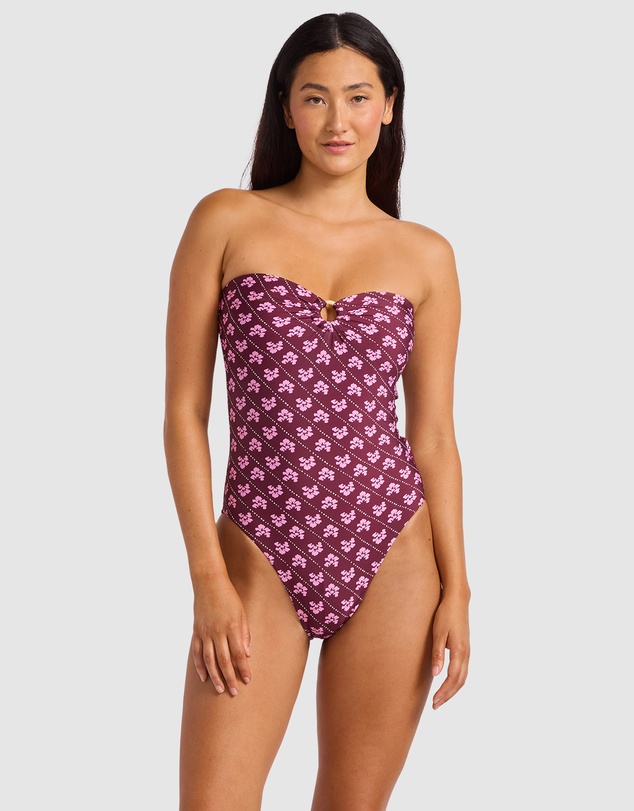 Seafolly - Batik Bloom Bandeau One Piece Swimsuit