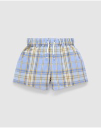 Purebaby - Check Shorts -Kids-Babies