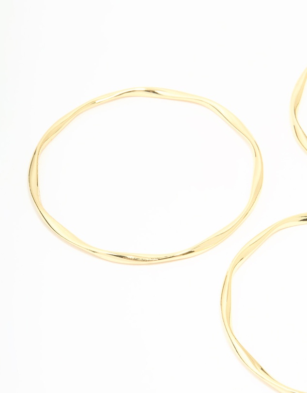 Lovisa - Gold Plated Twist Bangles 3-Pack