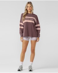 Lorna Jane - Campus Oversized Washed Lightweight Sweat