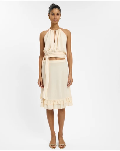 With Harper Lu - Frill Midi Skirt