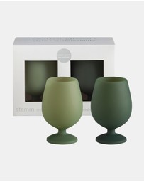 porter green - stemm | silicone unbreakable wine glasses