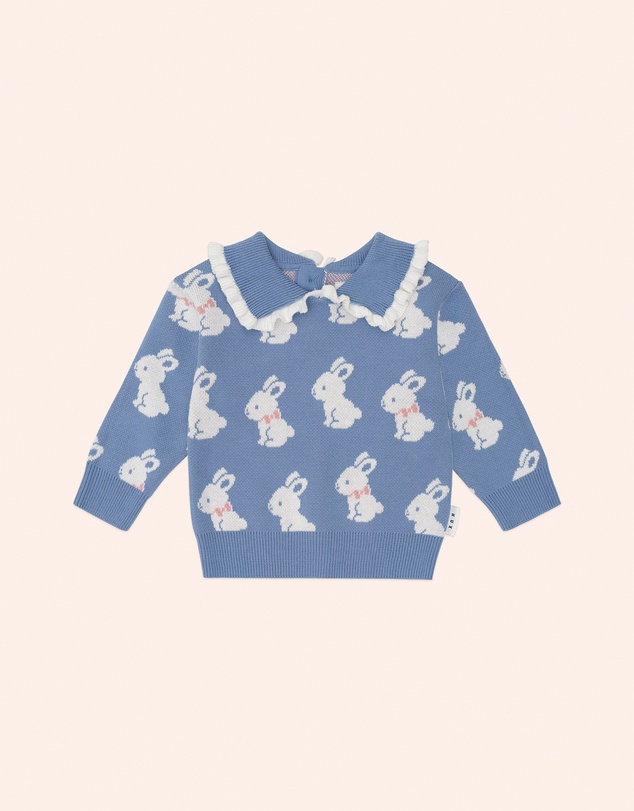 Huxbaby - Bunny Field Frill Collar Polo - Babies-Kids