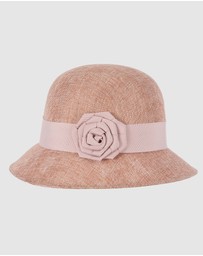 Max Alexander - Cloche Rose Dusty Pink Bucket Hat