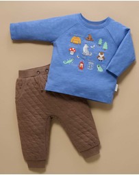 Purebaby - Quilted Track Pants -Kids-Babies