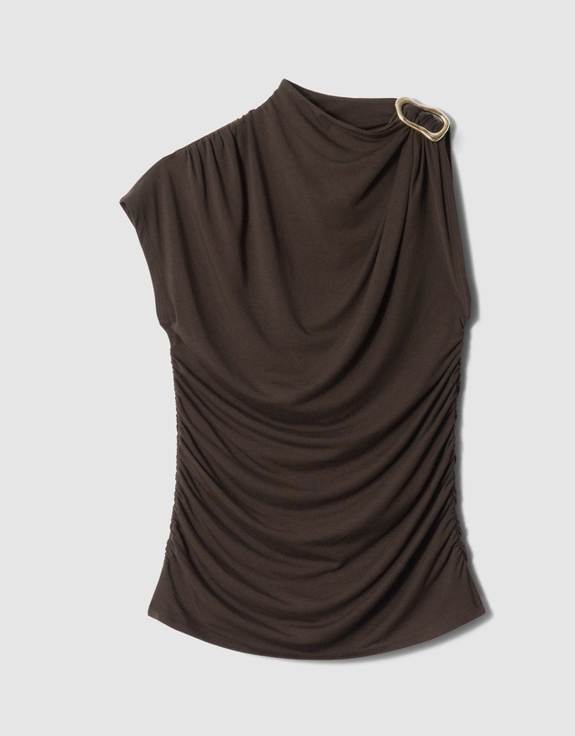 & Other Stories - Ruche Gold-Buckle Top