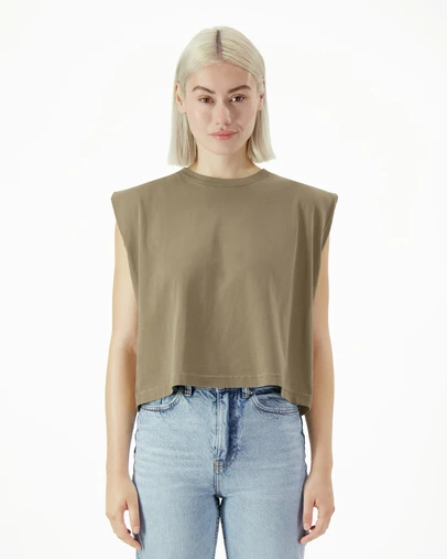 American Apparel - Heavyweight Garment Dyed Women's Muscle T-Shirt