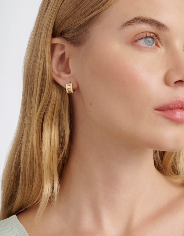 Ted Baker - ROLO: Classic Colour Enamel Roll Huggie Earrings