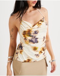 Alice In The Eve - Chloe Halter Cowl Neck Top