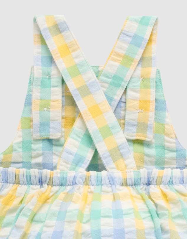 Purebaby - Check Overall -Kids-Babies
