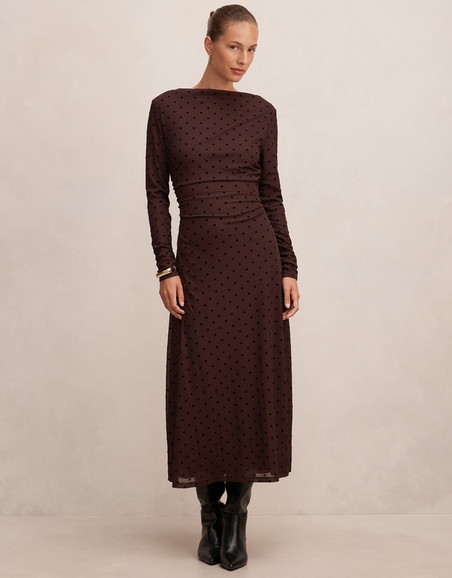 Forever New - Bonnie Spot Mesh Midi Dress